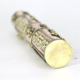 Max Tibetan Red brass Antiqued Incense box Metal Eight Auspicious Case 10.6inch