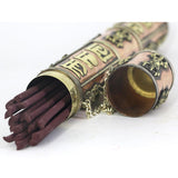 Max Tibetan Red brass Antiqued Incense box Metal Eight Auspicious Case 10.6inch