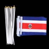Maxbell 12PCS Flag Flags Banner Hand Waving Flag National Pride Flag Costa Rica