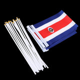 Maxbell 12PCS Flag Flags Banner Hand Waving Flag National Pride Flag Costa Rica