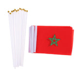 Maxbell 12PCS Flag Flags Banner Hand Waving Flag National Pride Flag Morocco
