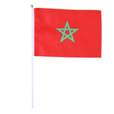 Maxbell 12PCS Flag Flags Banner Hand Waving Flag National Pride Flag Morocco