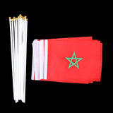 Maxbell 12PCS Flag Flags Banner Hand Waving Flag National Pride Flag Morocco