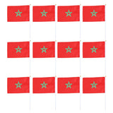 Maxbell 12PCS Flag Flags Banner Hand Waving Flag National Pride Flag Morocco