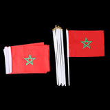 Maxbell 12PCS Flag Flags Banner Hand Waving Flag National Pride Flag Morocco