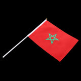 Maxbell 12PCS Flag Flags Banner Hand Waving Flag National Pride Flag Morocco