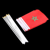 Maxbell 12PCS Flag Flags Banner Hand Waving Flag National Pride Flag Morocco