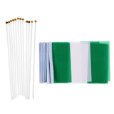 Maxbell 12PCS Flag Flags Banner Hand Waving Flag National Pride Flag Nigeria