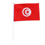 Maxbell 12PCS Flag Flags Banner Hand Waving Flag National Pride Flag Tunisia