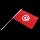 Maxbell 12PCS Flag Flags Banner Hand Waving Flag National Pride Flag Tunisia