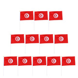 Maxbell 12PCS Flag Flags Banner Hand Waving Flag National Pride Flag Tunisia