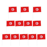 Maxbell 12PCS Flag Flags Banner Hand Waving Flag National Pride Flag Tunisia