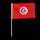 Maxbell 12PCS Flag Flags Banner Hand Waving Flag National Pride Flag Tunisia
