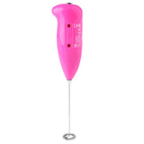 Max Kitchen Egg Beater Coffee Milk Portable Electric Whisk Mixer Rose Red