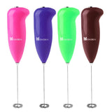 Max Kitchen Egg Beater Coffee Milk Portable Electric Whisk Mixer Rose Red
