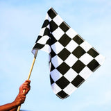 Maxbell Black and White Checkered Motorsport Racing Banner Starting End Racing Flag