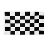 Maxbell Black and White Rectangle Lattice Racing Flag Motorsport Starting End Banner