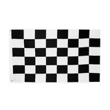 Maxbell Black and White Rectangle Lattice Racing Flag Motorsport Starting End Banner