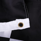 Maxbell Black and White Rectangle Lattice Racing Flag Motorsport Starting End Banner