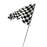 Maxbell Black and White Rectangle Lattice Racing Flag Motorsport Starting End Banner