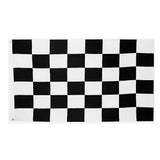 Maxbell Black and White Rectangle Lattice Racing Flag Motorsport Starting End Banner