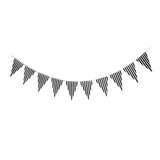 Maxbell Colorful Paper Flag Banners Flag Decoration String Pennant Banner Black