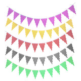 Maxbell Colorful Paper Flag Banners Flag Decoration String Pennant Banner Black