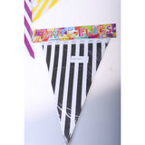 Maxbell Colorful Paper Flag Banners Flag Decoration String Pennant Banner Black