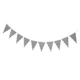 Maxbell Colorful Paper Flag Banners Flag Decoration String Pennant Banner Black