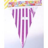 Maxbell Colorful Paper Flag Banners Flag Decoration String Pennant Banner Purple