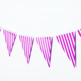 Maxbell Colorful Paper Flag Banners Flag Decoration String Pennant Banner Purple