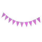 Maxbell Colorful Paper Flag Banners Flag Decoration String Pennant Banner Purple