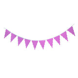 Maxbell Colorful Paper Flag Banners Flag Decoration String Pennant Banner Purple