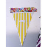 Maxbell Colorful Paper Flag Banners Flag Decoration String Pennant Banner Yellow