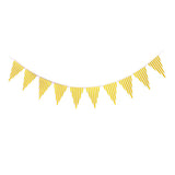 Maxbell Colorful Paper Flag Banners Flag Decoration String Pennant Banner Yellow