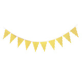 Maxbell Colorful Paper Flag Banners Flag Decoration String Pennant Banner Yellow