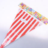 Maxbell Colorful Paper Flag Banners Flag Decoration String Pennant Banner Red
