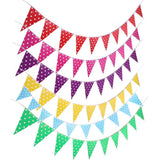 Max Paper Wave Point String Pennant Banner Birthday Party Decor Purple