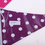 Max Paper Wave Point String Pennant Banner Birthday Party Decor Deep Purple