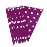 Max Paper Wave Point String Pennant Banner Birthday Party Decor Deep Purple