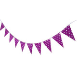 Max Paper Wave Point String Pennant Banner Birthday Party Decor Deep Purple