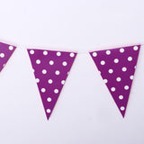 Max Paper Wave Point String Pennant Banner Birthday Party Decor Deep Purple