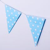 Max Paper Wave Point String Pennant Banner Birthday Party Decor Sky Blue