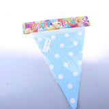 Max Paper Wave Point String Pennant Banner Birthday Party Decor Sky Blue