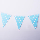 Max Paper Wave Point String Pennant Banner Birthday Party Decor Sky Blue