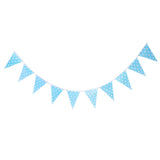 Max Paper Wave Point String Pennant Banner Birthday Party Decor Sky Blue