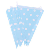 Max Paper Wave Point String Pennant Banner Birthday Party Decor Sky Blue
