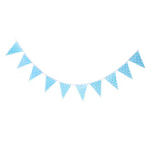 Max Paper Wave Point String Pennant Banner Birthday Party Decor Sky Blue
