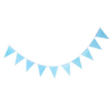 Max Paper Wave Point String Pennant Banner Birthday Party Decor Sky Blue