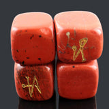 Max Natural Crystal Stone Engraved 4 Angel Symbols Palm Stone #2